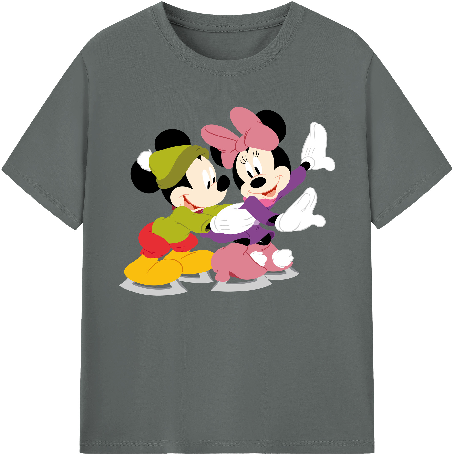 ミッキーマウス Mickey Mouse 綿100％ メンズ半袖Tシャツ｜肌触りやわらか＆通気性
